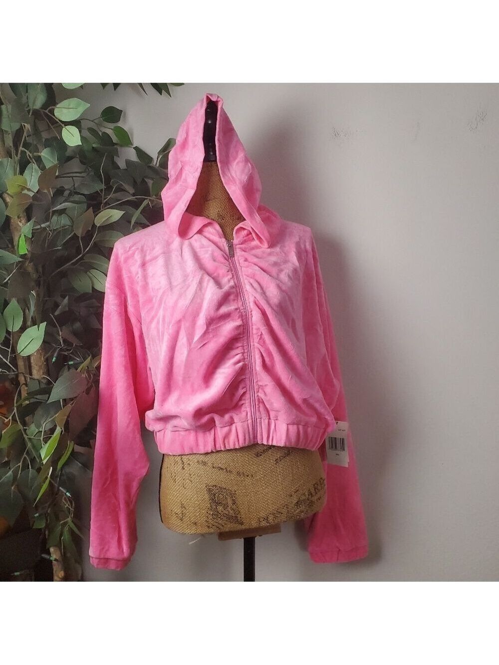 Barbie Hot Pink Juicy Crop Top Long Sleeve Sweater XXL